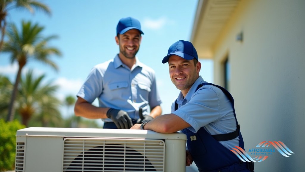 Affordable Air Service, INC crew at their workshop